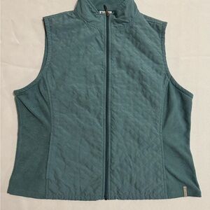 Teal Quilted Zip-Up Vest